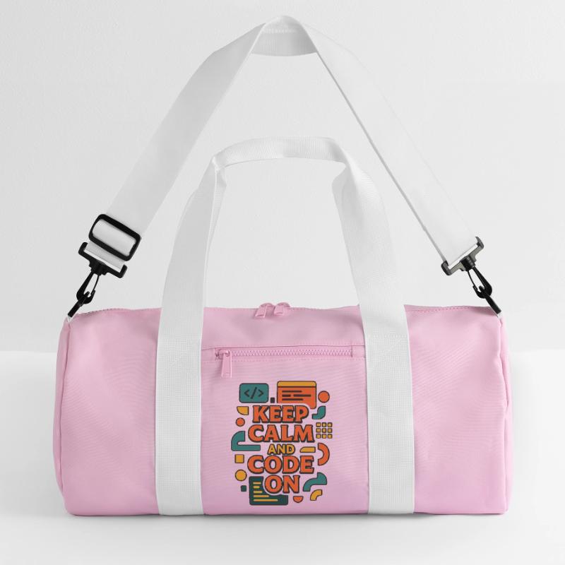 Reste calme et code activé – Chemise de codeur drôle Sac de sport recyclé