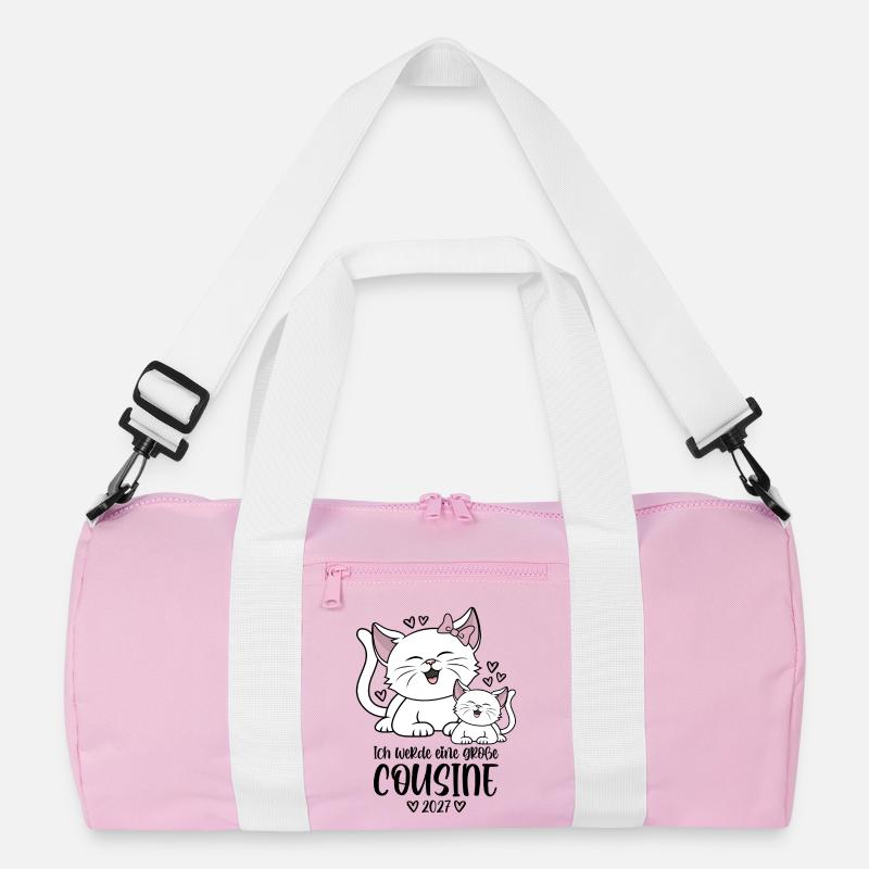Ich werde eine große Cousine 2027 Katzen Recycelte Duffel Bag