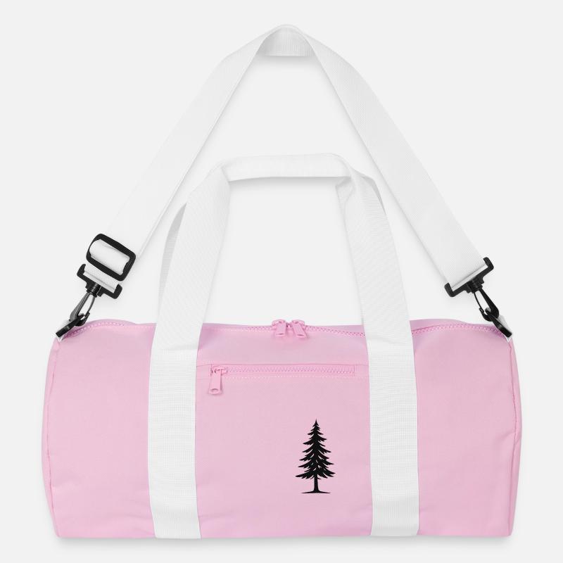 Fichte - Recycelte Duffel Bag - Rosa/Weiß