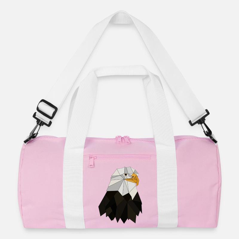 Adler geometrisch - Recycelte Duffel Bag - Rosa/Weiß