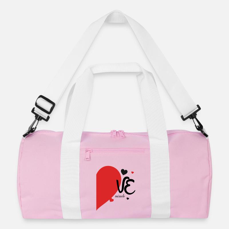 Romantisches Herzblatt-Design auf Textil Recycelte Duffel Bag