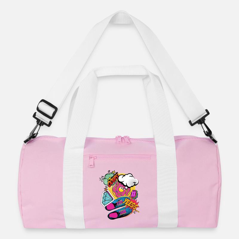 JAWOHL! - Bunte Pop-Art- und Comic-Explosion Recycelte Duffel Bag