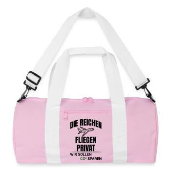 Abstract CO2 Climate Protection Design - Recycled Duffel Bag - pink/white - Front