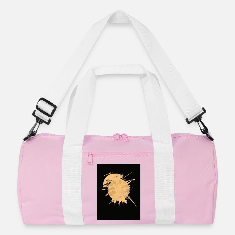 Samurai Horse Splatter Black Recycled Duffel Bag