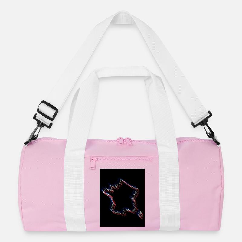 Frankreich - Recycelte Duffel Bag - Rosa/Weiß