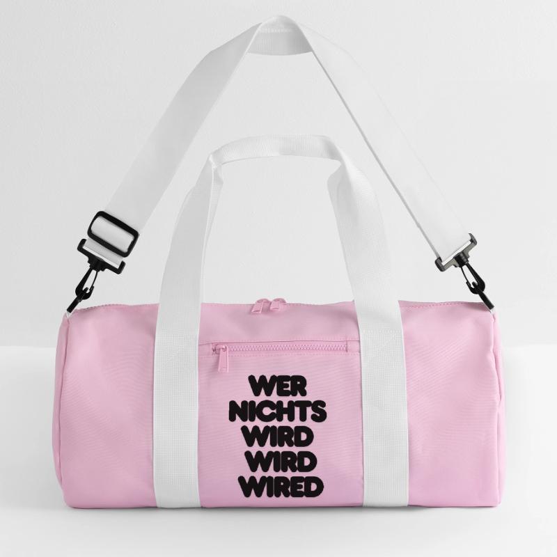 WER NICHTS WIRD WIRD WIRED – IT SPRUCH LUSTIG NERD Recycelte Duffel Bag