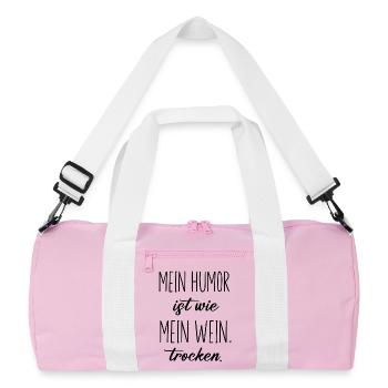 Humor Wine Dry Funny Humor - Recycled Duffel Bag - pink/white - Front