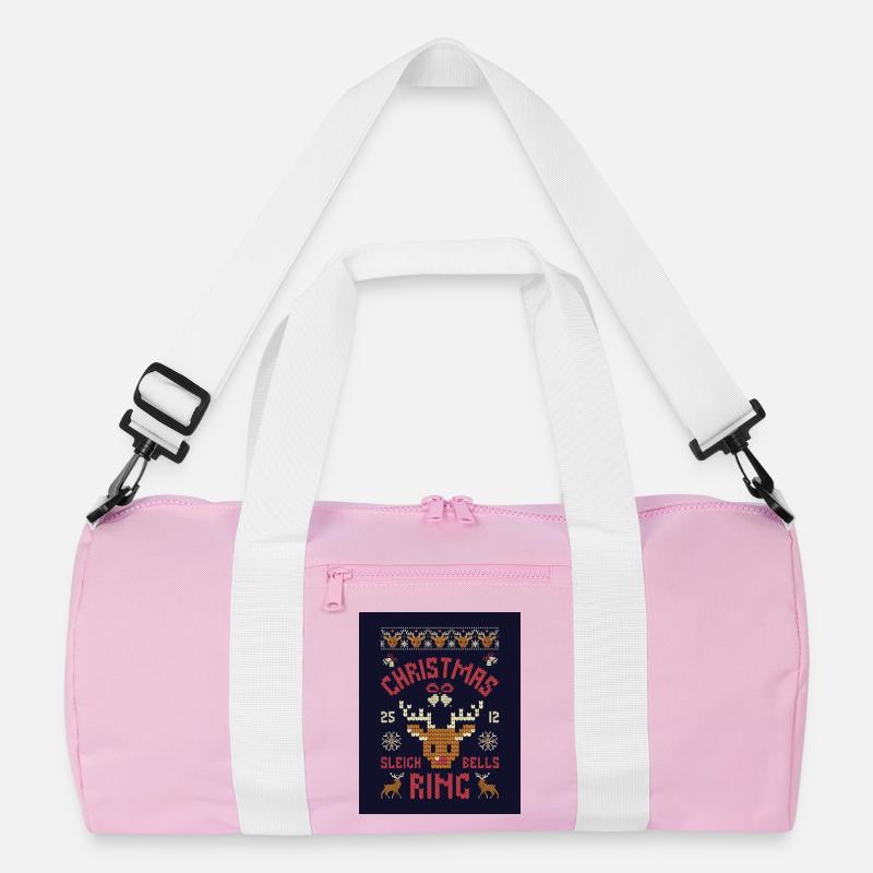 Rentierschädel-Weihnachtsknecht Recycelte Duffel Bag