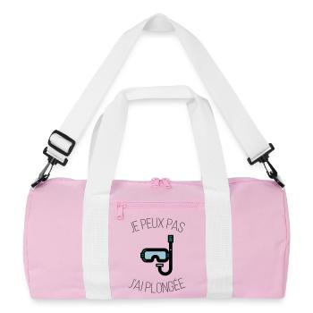 je peux pas j'ai plongée - Sac de sport recyclé - rose/blanc - Devant