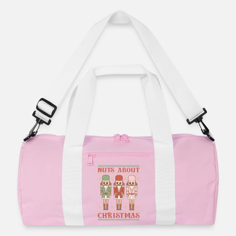 Hässlicher Weihnachtspullover - Recycelte Duffel Bag - Rosa/Weiß