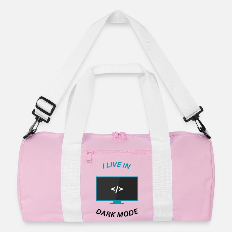 Programmierer Motivation Design - Recycelte Duffel Bag - Rosa/Weiß