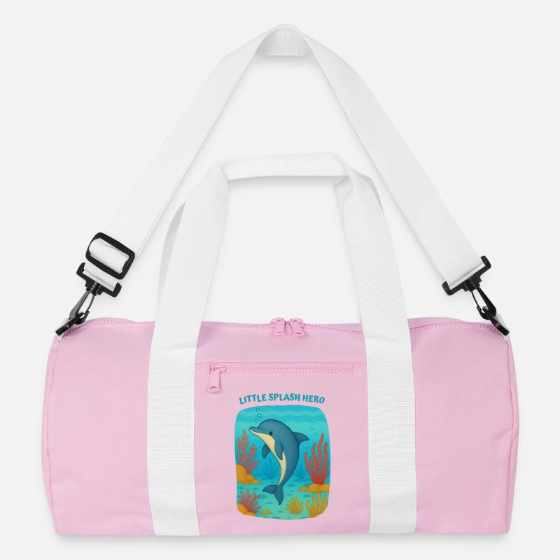 Spritzender Delfin-Held Recycelte Duffel Bag