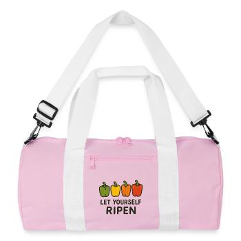 Let Yourself Ripen - Recycled Duffel Bag - pink/white - Front