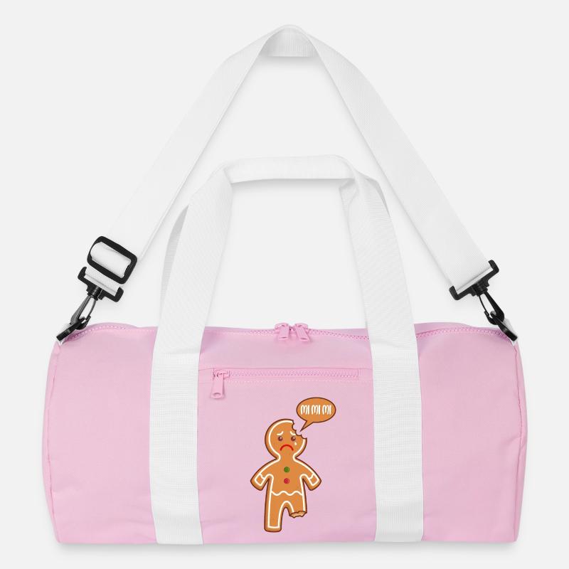 Lebkuchenmann Mi Mi Mi Mimimi Lustige Sprüche - Recycelte Duffel Bag - Rosa/Weiß