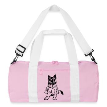 Berger allemand - Sac de sport recyclé - rose/blanc - Devant