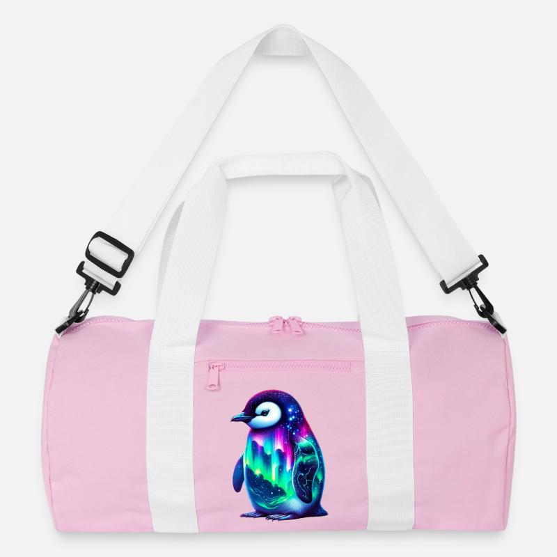 Aurora Borealis Pinguin Recycelte Duffel Bag