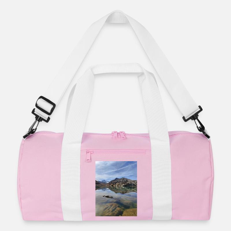 Bramant See - Recycelte Duffel Bag - Rosa/Weiß