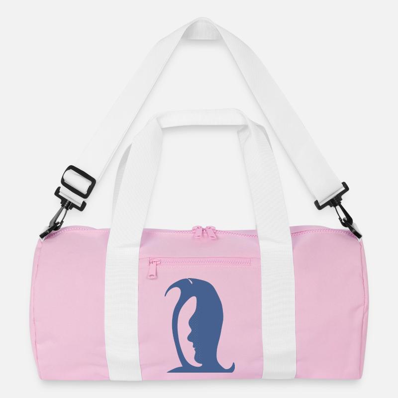 Ein Pinguin oder ein Gesicht in dieser lustigen optischen Täuschung Recycelte Duffel Bag