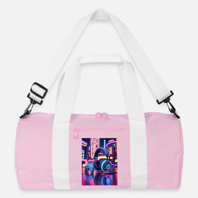 Conception du casque de jeu Neon - Sac de sport recyclé - rose/blanc