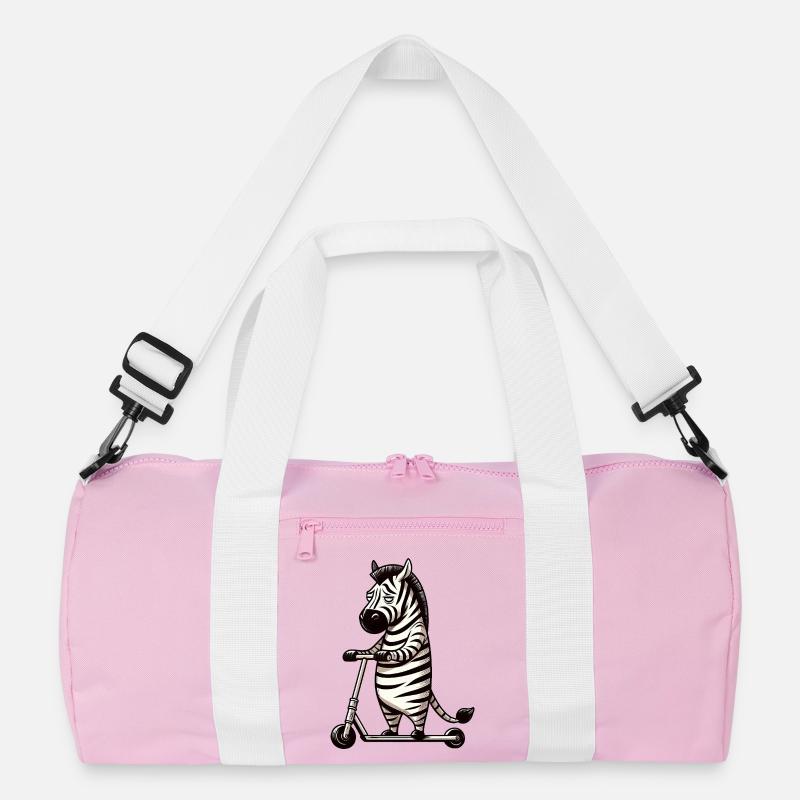 Witziges Zebra Roller Scooter Langeweile Cartoon Recycelte Duffel Bag