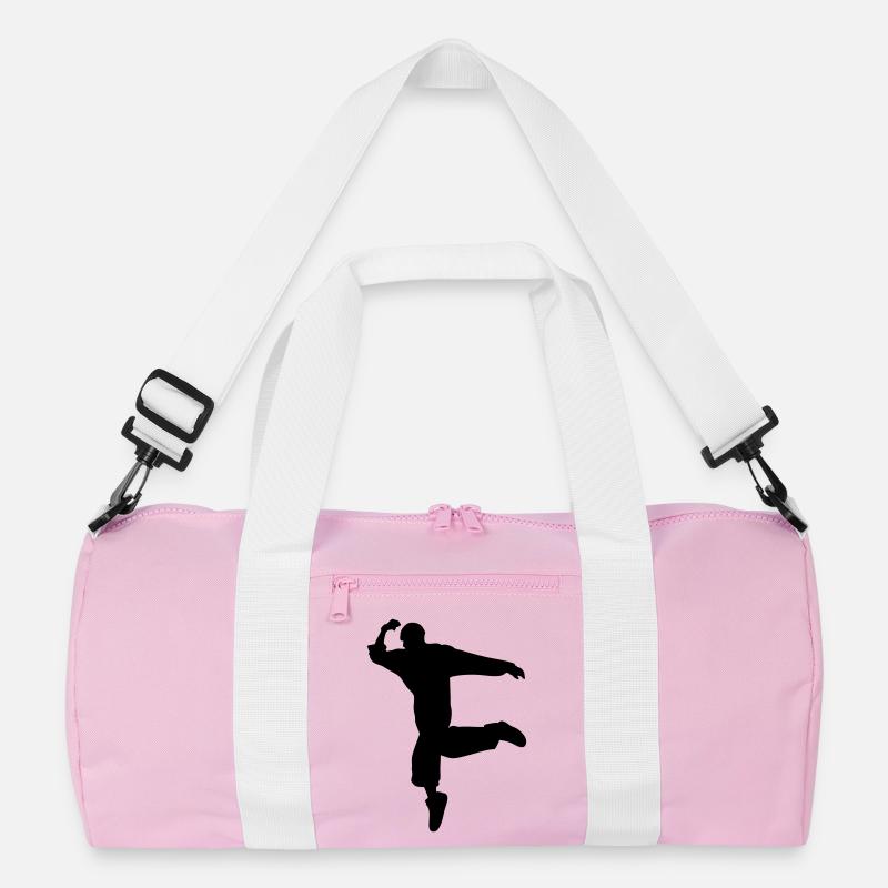 B-Boy Silhouette – Breakdance Move Recycelte Duffel Bag