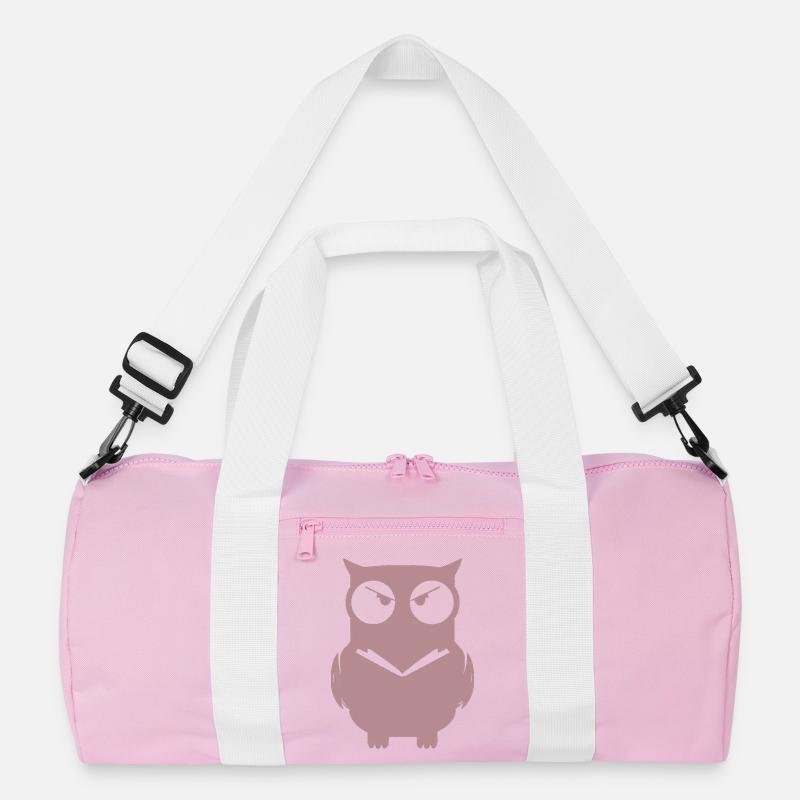 Angry Owl Minimal - Recycelte Duffel Bag - Rosa/Weiß