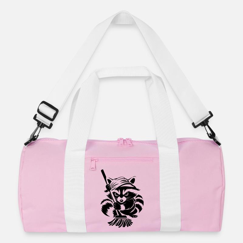 Waschbär mit Handtuch & Wischmopp Recycelte Duffel Bag