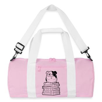 Contour des nerds des livres Cobayes - Sac de sport recyclé - rose/blanc - Devant