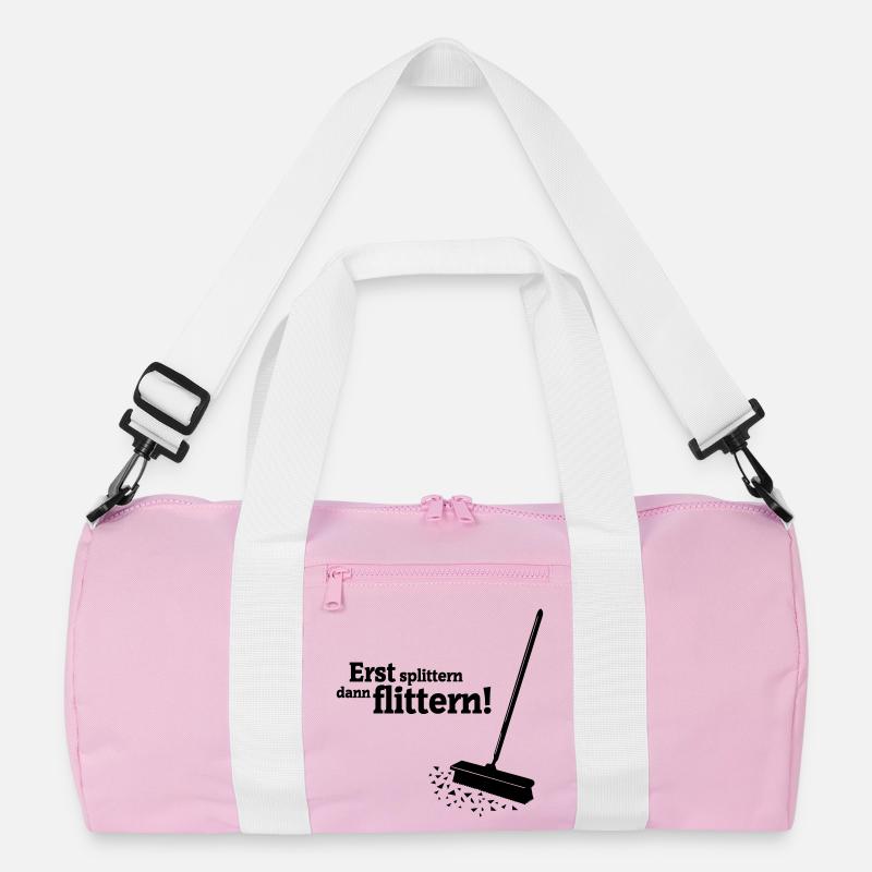Polterabend - Recycelte Duffel Bag - Rosa/Weiß