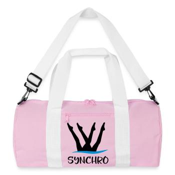 synchronized swimming - Recycled Duffel Bag - pink/white - Front