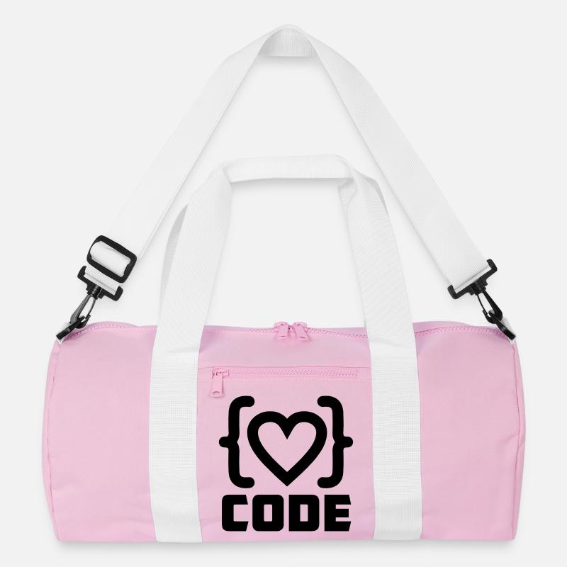 Herzprogrammierer Code Logo mit Text CODE Recycelte Duffel Bag