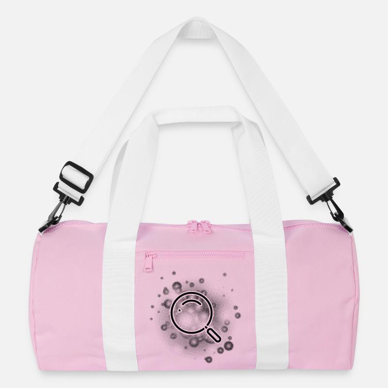 Lupe mit Punkte Hintergrund Recycelte Duffel Bag