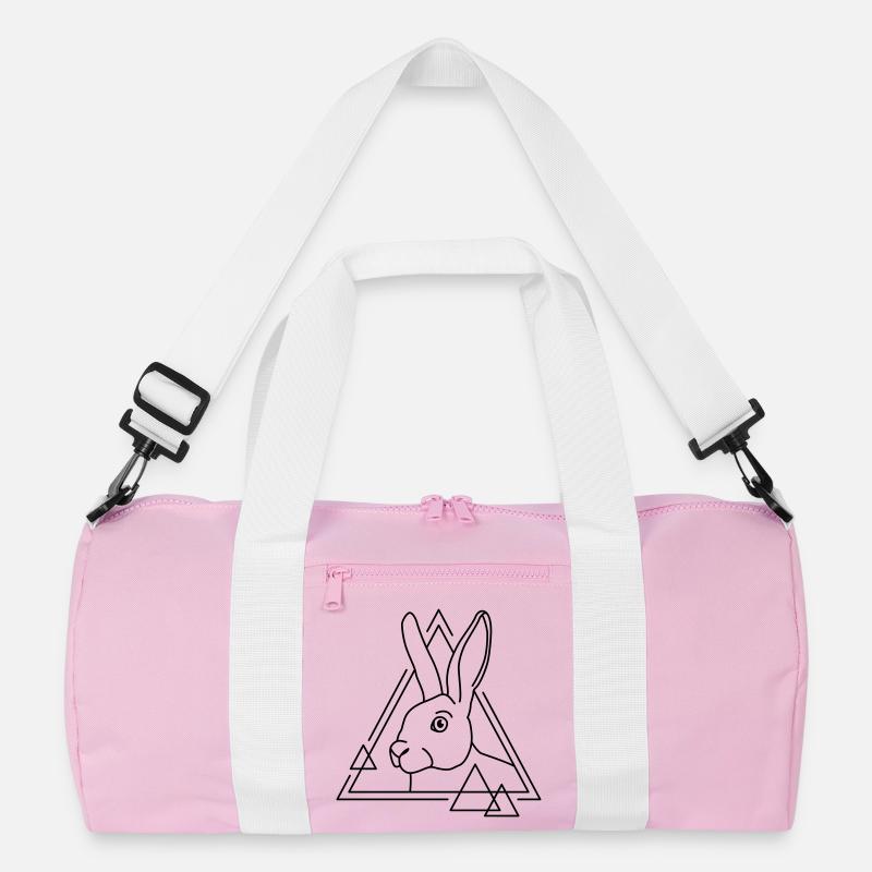 Hase in geometrischer Form - Line-Art-Design Recycelte Duffel Bag