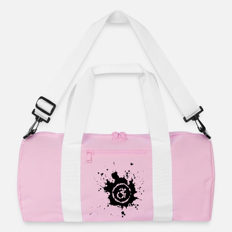 Rollstuhl-Symbol mit Farbspritzer # Recycelte Duffel Bag