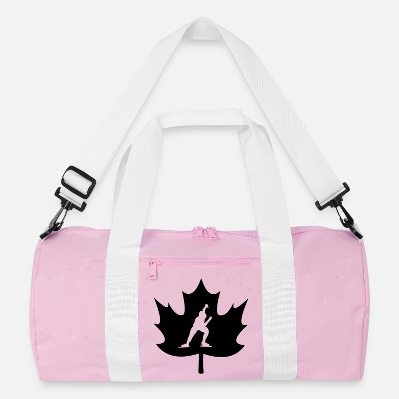Canada maple leaf skating logo Recycled Duffel Bag