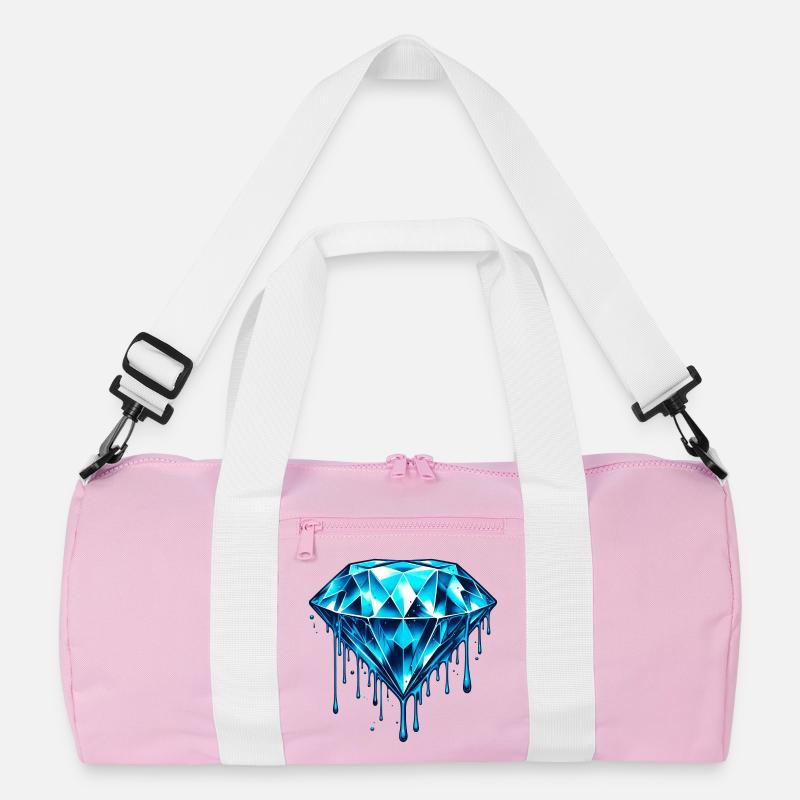 Diamant - Recycelte Duffel Bag - Rosa/Weiß