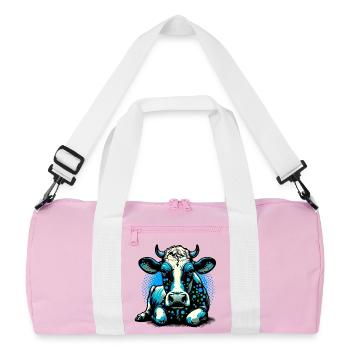 Cow - Recycled Duffel Bag - pink/white - Front