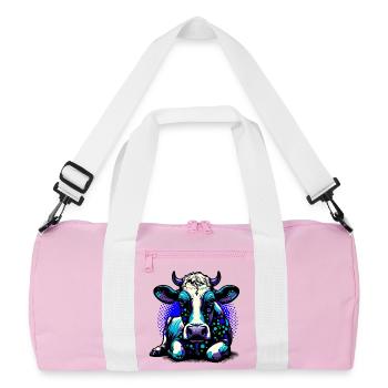 Cow - Recycled Duffel Bag - pink/white - Front