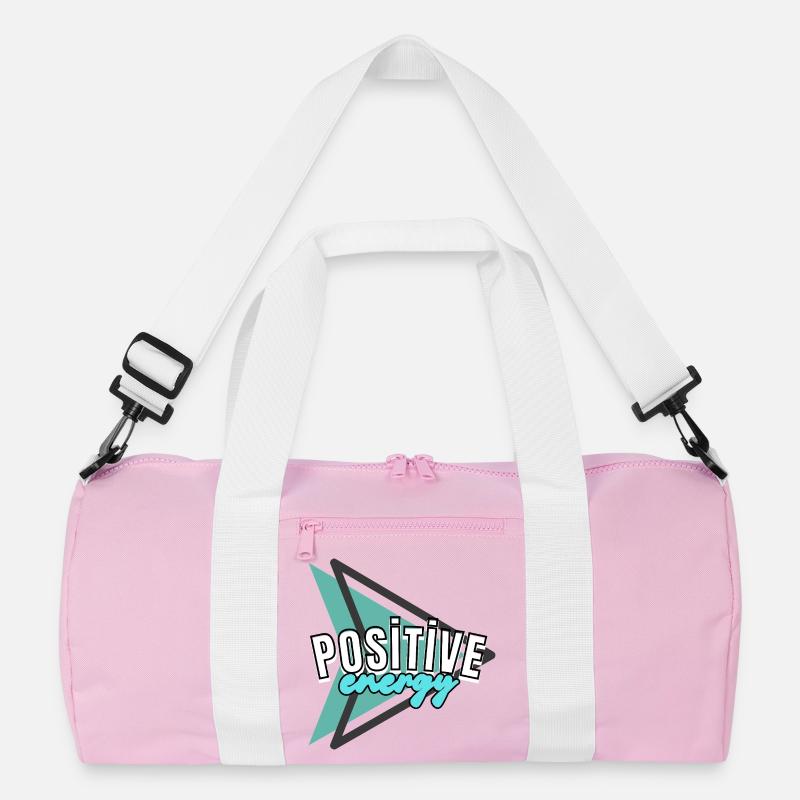 Positiver Energi - Recycelte Duffel Bag - Rosa/Weiß