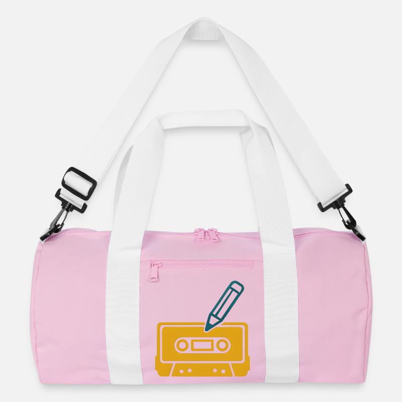 Retro Bleistift Kassette Recycelte Duffel Bag