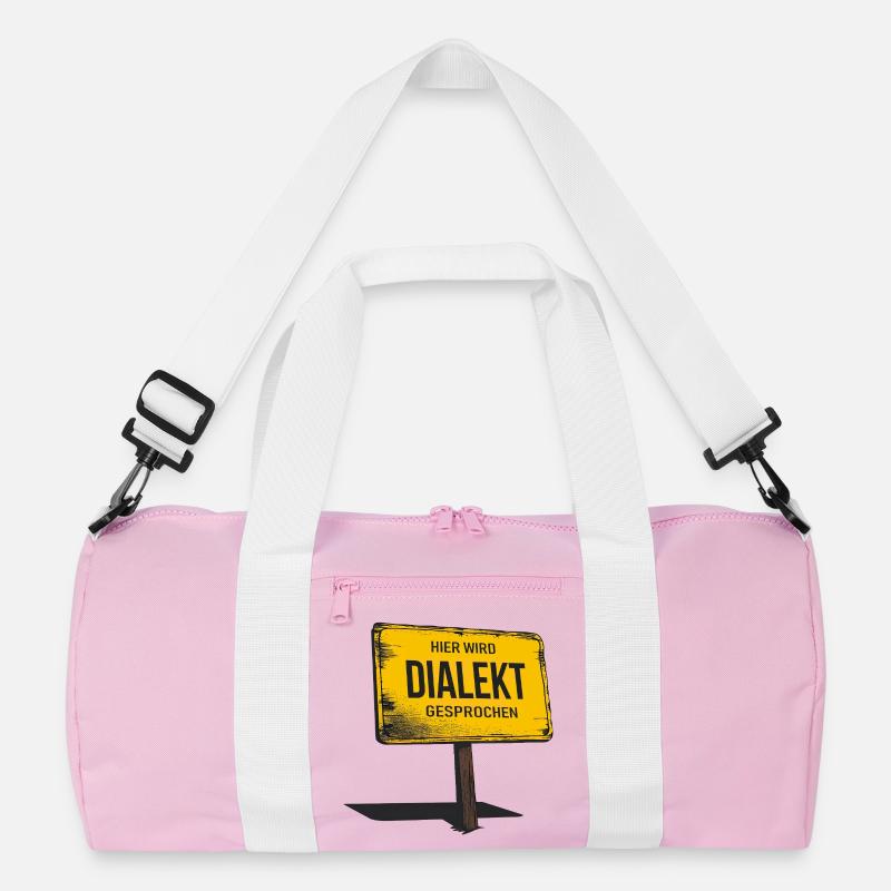 Hier wird Dialekt gesprochen – Lustiger Spruch Recycelte Duffel Bag