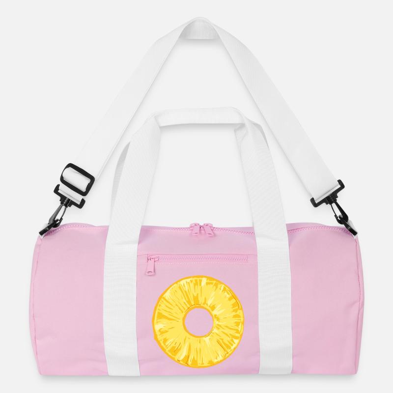 Tranche d’ananas dans un style d’illustration tropical Sac de sport recyclé