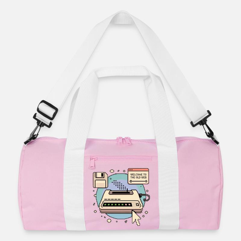 Welcome To The Old Web Retro Internet Recycelte Duffel Bag