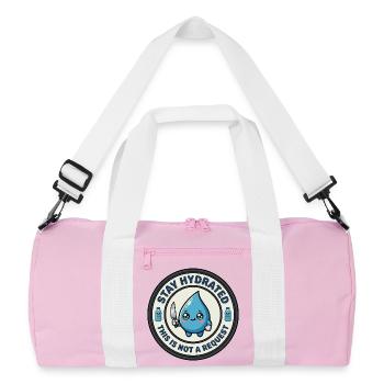 stay hydrated - Recycled Duffel Bag - pink/white - Front