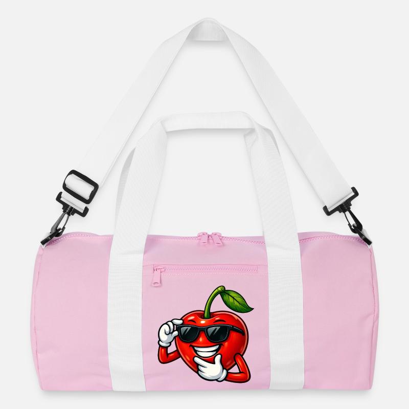 Coole Kirsche Cartoon Comic Obst Design Recycelte Duffel Bag