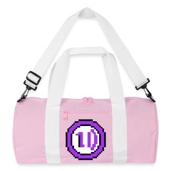 Arcade Münze 10 Jahre Jubiläum - Recycelte Duffel Bag - Rosa/Weiß - Vorne