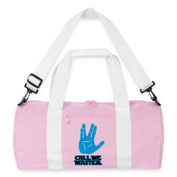 Call me Master - Recycelte Duffel Bag - Rosa/Weiß - Vorne
