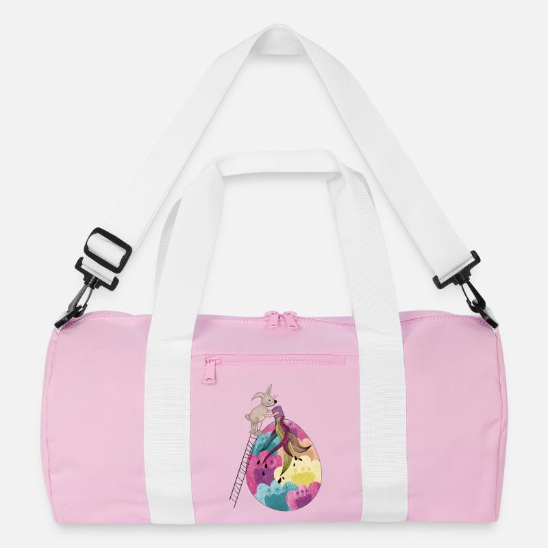 Easter & Easter Egg Colorful Illustration Recycled Duffel Bag