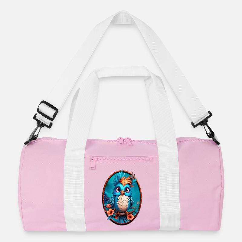 Leuchtend blauer Vogel Recycelte Duffel Bag