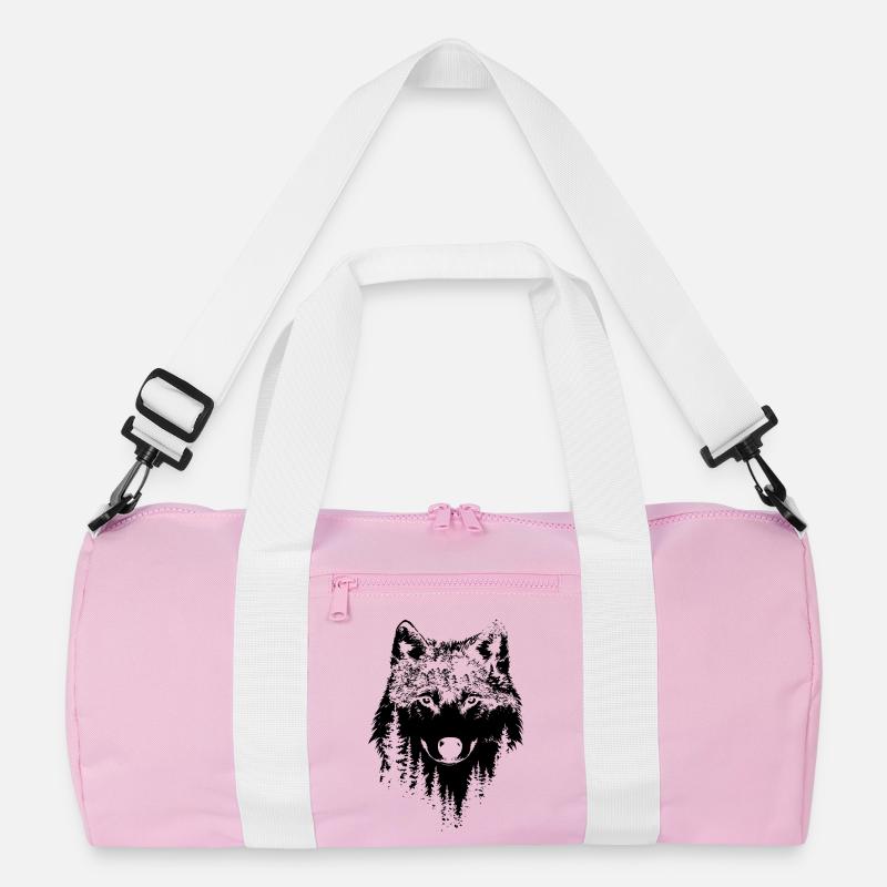 Wolf Wald Silhouette Recycelte Duffel Bag